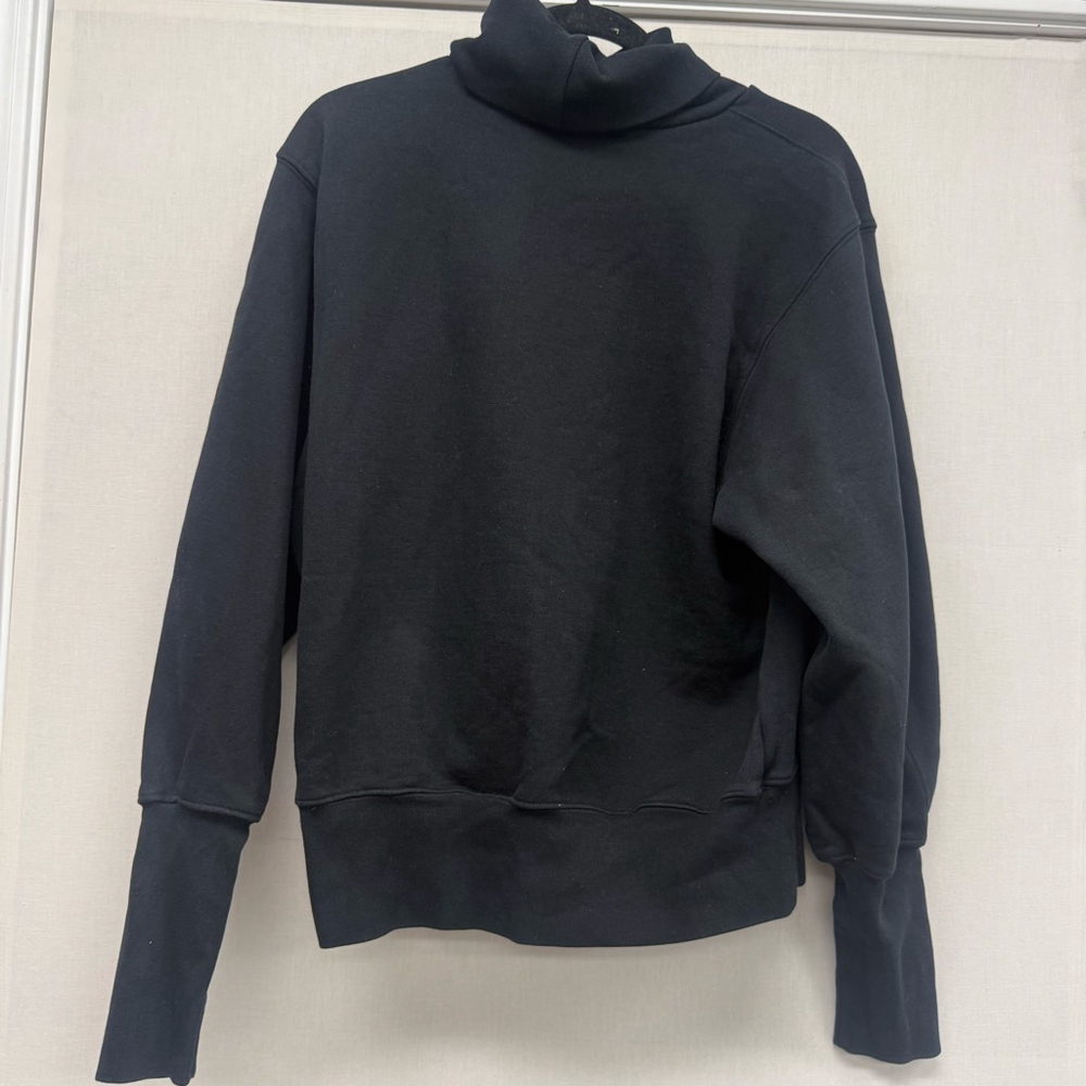 Women's AGOLDE Black Turtleneck Sweatshirt L extended rib